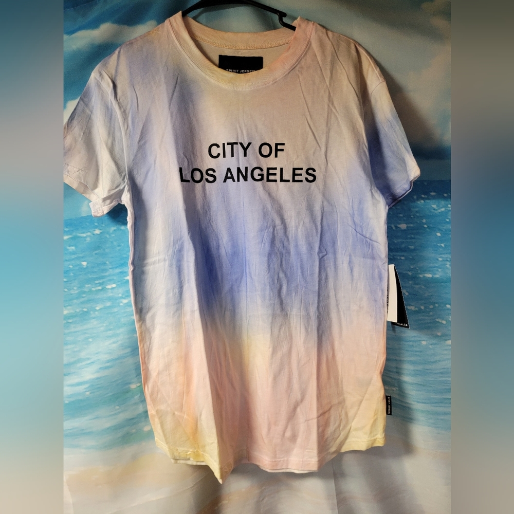 SPIRIT JERSEY NWT TIE DYE LOS ANGELES TSHIRT WOMEN'S SIZE SMALL & MEDIUM